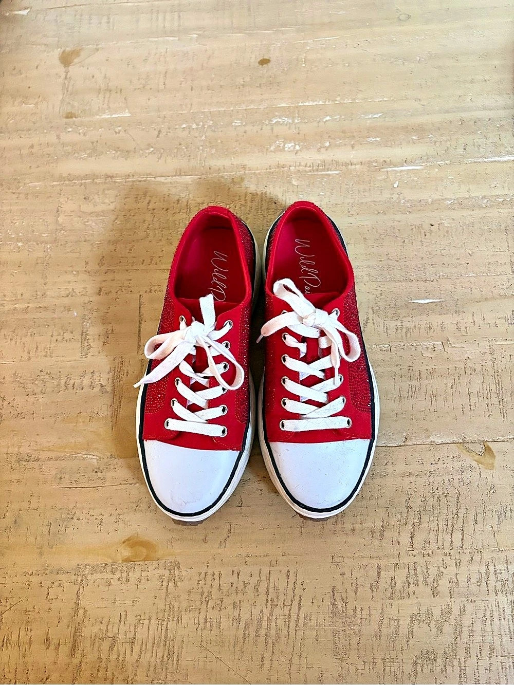 Wild Pair Red & White Sneakers